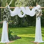 9ft Rustic Square Wooden Wedding Arch Sturdy Backdrop Stand Party Ceremony Decor