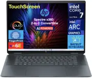 HP Spectre x360 16" Touch Laptop 2880x1800 Intel Ultra 7-155H 32GB 1TB SSD W11H