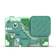 Kids Digital Video Toy Camera with Dino Silicone Building Blocks,Selfie Camera for Kids, Christmas Birthday Festival Gifts for Ages 6+