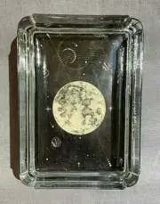 Outer Space Image D1 Glass Square Ashtray 4" x 3" Smoking Holder
