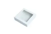 100x Disposable Cardboard Catering Grazing Box w Window White 225x225x60mm