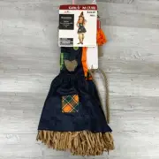 Sweet Scarecrow Girls Halloween Dress Up 3 Piece Costume Medium 7/8