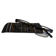 Optique by Foster Grant Reading Glasses Leo Brown +1.25 w/Case NEW!