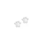 Sterling Silver Paw Print Studs