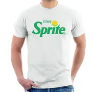 Coca-Cola Enjoy Sprite 90s Lemon Logo Men's T-Shirt White Large