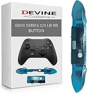 Devine customz Xbox Series S X Controller Lb Rb Bumper Button Home Guide Surround (Chrome Blue)