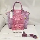 BRAHMIN BOYSENBERRY OMBRE MELBOURNE LARGE DUXBURY W/ADY WALLET {HARD TO FIND}