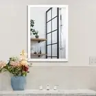 Rectangular Wall Mirror 20” X 28” Bathroom Mirror Framed Wall Mirror for Living