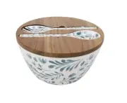 Better Homes & Gardens ~ 4-Pc. Melamine Salad Serving Bowl & Utensil Set ~ BLUE