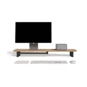 Large Wood Desk Shelf / Dual Monitor Stand / Computer Monitor Riser Desk Stan...