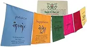 Tibetan Affirmation prayer flags happiness courage love tranquility wisdom