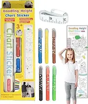 Hogvinnatil Growth Chart,Height Chart - Scribbles Height Sovereign Decor,Derivation Decorative Growth Measuring Tool for Classroom