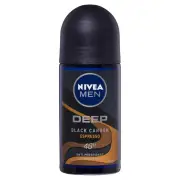 Nivea Men Deep Black Carbon Espresso Anti-Perspirant Roll-on Deodorant 50ml