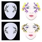 White Face Paint Template Animal Print Face Tattoo Party Makeup Stamps