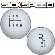 WHITE OL' SKOOL SHIFT KNOB/TRANSFER CASE SET FOR 6 SPEED JEEP JK GEAR SHIFTER (for: Jeep)