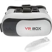 EZONEDEAL VR Headset with Remote - Virtual Reality Headsets VR Box 2.0 3D Glasse