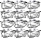 12 Pack Wire Storage Baskets Household Metal Wall-Mounted Containers Organizer B