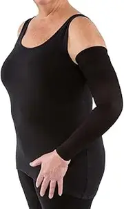 JOBST Bella Strong Compression Sleeves,15-20 mmHg, Armsleeve, Silicone Dot Band, Black, Size 10 Long