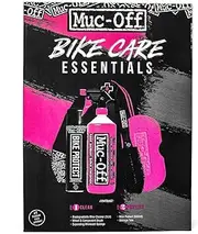 Muc-Off Bike Care Essentials Kit - Bike Cleaning Kit, Cleaning Bundle for MTB/Road/Gravel Bikes - Set Includes Bike Cleaner and Bike Protect, Black
