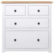 NNEVL Sideboard White 80x40x83 cm Pinewood Panama Range