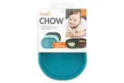 Boon, Chow, Divided Silicone Plate Set, 6m+, Blue, 3 Pack