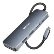 USB C Hub 5-in-1 with 4K HDMI(Certified), 100W Power Delivery, 3 USB-A,