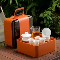 在飛比找樂天市場購物網優惠-茶具套組 陶瓷功夫茶具德化白瓷茶具套裝 家用簡約戶外露營便捷