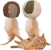 Catnip Toys - Cat Chew Toy Feather Catnip Balls | Interactive Pet Supplies Health, Teeth Cleaning Owl Doll Ball for All Breeds Boredom & Enrichment Play