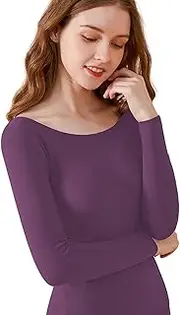 [Generic] Women's Thermal Shirts for Cold Weather | Women's Thermal Winter Top for Women Elastic Breathable for Rock Climbing