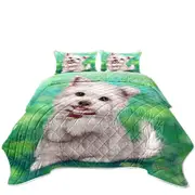 Cute Pet Drawing Westie Terrier Dog Puppy Coverlet
