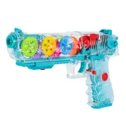 Catzon Light Up Gun with Colorful Moving Gears & Music Sensory Toy for Kids-A