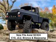 AxialSCX24 truck body Grey chevy3800 1955 flatbed Fits C10 JLU Bronco & Basecamp