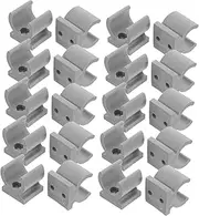 PLAFOPE 24 Pcs Wheelchair Toilet Seat Tube Clamp Wheelchair Tube Clamp Commode Chair Pipe Fastener Toilet Seat Cushion Clips Commode Chair Accessory U-shaped Tighten Clip Pp Grey
