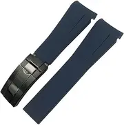 [EKSIL] Curved End Rubber Watchband 20mm 21mm 22mm for Rolex Submariner GMT Daytona Datejust Explorer 2 Silicone Watch Strap