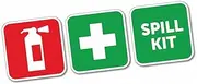 First Aid Fire Extinguisher and Spill Kit Sticker