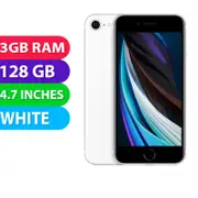 Apple iPhone SE 2020 (128GB, White) - Refurbished (Excellent)
