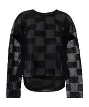 long sleeve top square M Black
