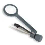 Carson MagniGrip 4x LED Lighted Magnifier w/ Precision Tweezers - : MG-88
