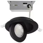 Satco S11842 CCT Select LED Direct Wire Downlight Gimbaled 4" Round Remote Black