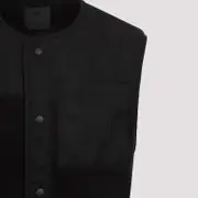 [Givenchy] Givenchy-Black Mix Material 4g Pocket Vest-Uomo 50 IT