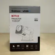 [Netflix Official/Stereo Speakers] 4K Projector with Wifi and Bluetooth, 1080P