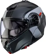 Caberg Duke Evo Indy, flip up helmet , color: Matt Black/Light Grey/Grey , size: XS