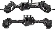 Upgrade Front Rear Axles Set for Trax&xas TRX4 TRX-4 1/10 RC Crawler Car Upgrade Parts Metal Integrated Fr&on&t and Rear Portal Axle Housing Set Bridge Shaft Complete Set
