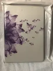Case iPad 7th Generation 10.2 2019 White with Purple Abstract Art NEW!