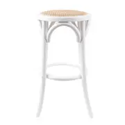 Café Kitchen Bar Stool - White/Rattan
