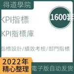 【精品素材】KPI績效考核指標庫部門崗位業績指標設計知識與實際操作案例資料