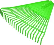 uxcell Garden Rake Replacement Head 21 Tines Plastic Rake Head for Garden Preparation Leaf Debris Cleanup Soil Aeration Educational Tool, Green