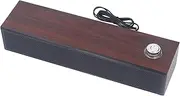 Computer Speakers, Wooden Wired Computer Sound Bar, HiFi Stereo Sound USB Powered PC Speakers 3.5mm AUX & PC Input, Mini Soundbar for Monitor, Desktop Laptop, Tablets, Cellphone