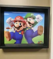 Nintendo Super Mario & Luigi Wii Framed 3D Wall Art Officially Licensed 2017