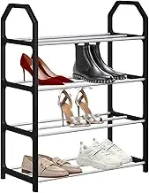 Generic 4 Tier Shoe Rack, Sturdy Vertical Shoe Rack Shelf, Standing Shoe Racks, Large Shoe Shelf Storage Organizer for Hallway, Indoor